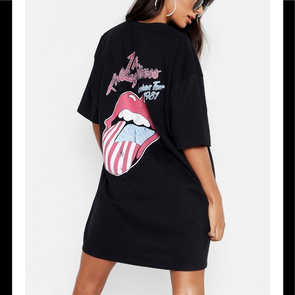 Boohoo Dresses & Skirts - Rolling Stones Oversized  t shirt dress